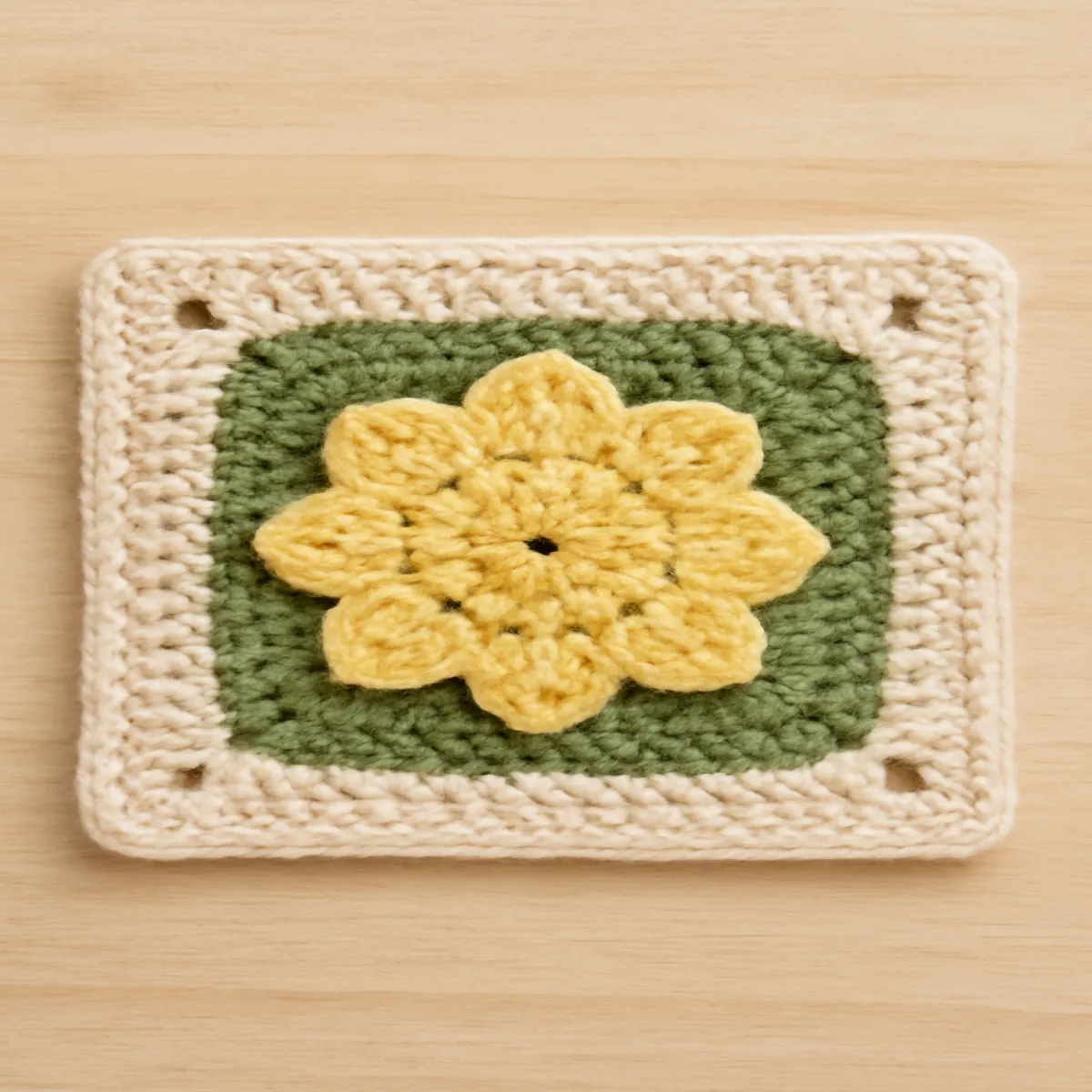 Framed Lotus Granny Square Crochet Pattern – Instant PDF Download